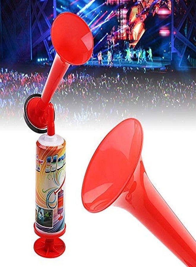 PartyToko Handheld Small air Horn Pump Loud Noise Maker Safety Parties Sports Events- Multi Color red Pack of 1 - Image 1